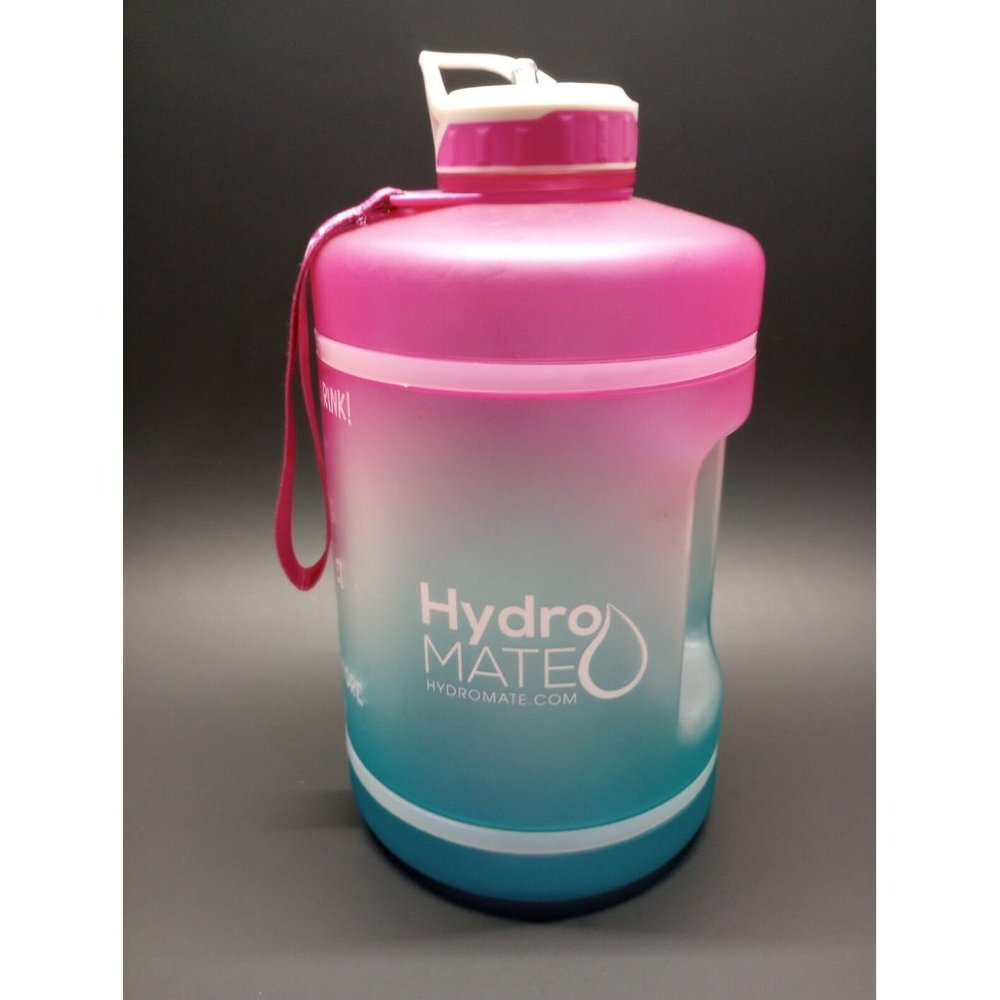 HydroMATE 1 Gallon 128 Ounces Motivational Water Bottle Pre-owned Great Shape!!